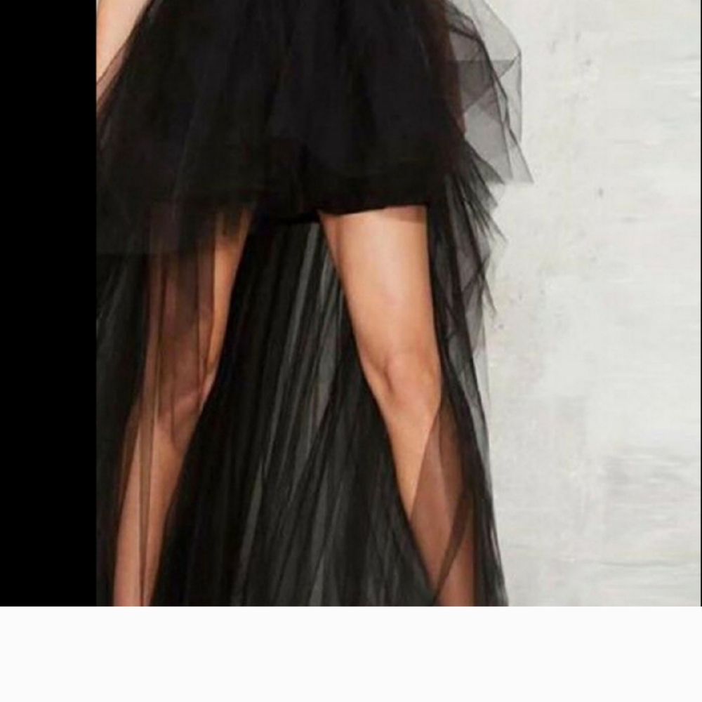Halloween costume Idea Make It Goth,Tulle Tiered Layered maxi Mini skirt Black - Picture 7 of 11